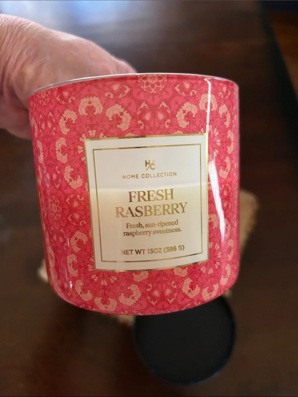 Home Collection Fresh Raspberry 3 Wick Candle 13 Oz New
